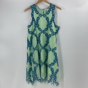 Max Studio Elegant Lace Overlay Dress